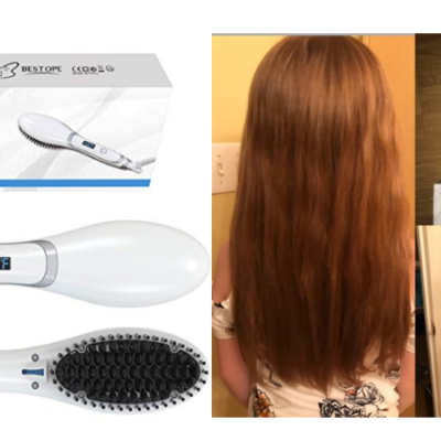 BESTOPE Ionic Hair Straightener Brush under $18!!!