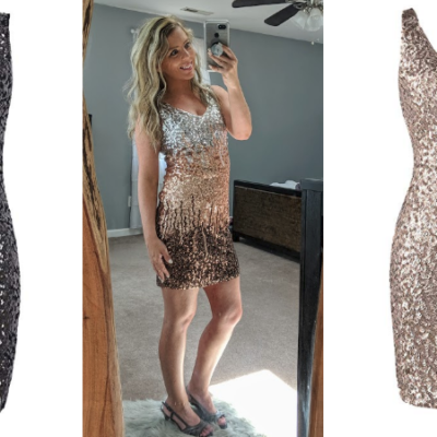 I tried this under $30 sequin party dress from Amazon….. (AKA the TikTok Dress)!