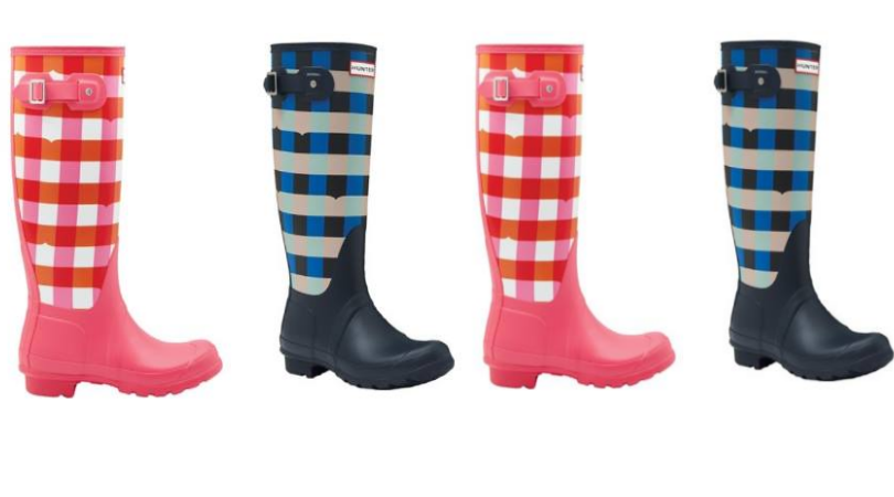 hunter gingham boots