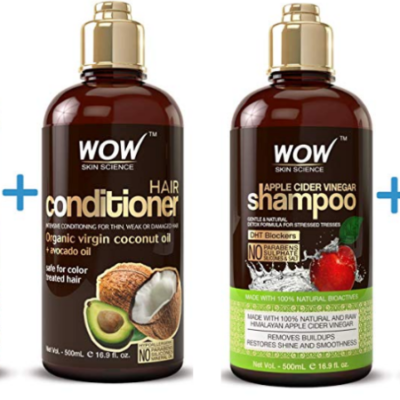 WOW Apple Cider Vinegar Shampoo & Hair Conditioner Set 44% Off!