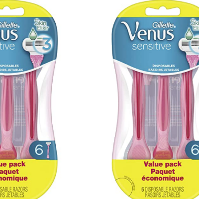 Gillette Venus Sensitive Women’s Disposable Razors – 6 Pack Deal!