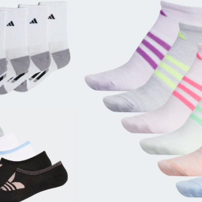 Adidas Socks – 6 Pair Packs for Women, Men and Kids Only $4 – $8 Shipped!