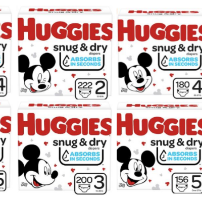 Huggies One Month Supply Boxes – Buy 2 Save $15!