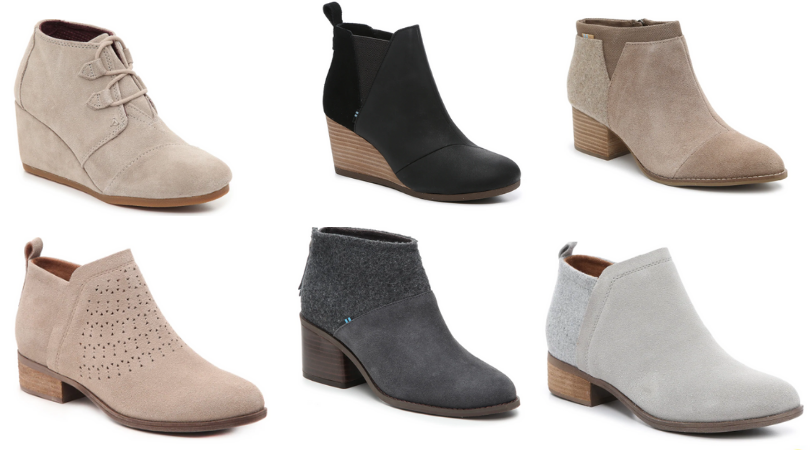 toms canvas booties