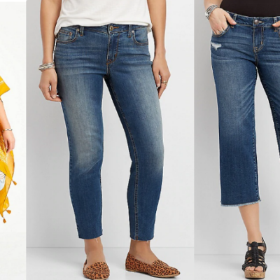 $20 Cropped & Capri Jeans from Maurices – Today Only! (Sizes 0 – 24)!