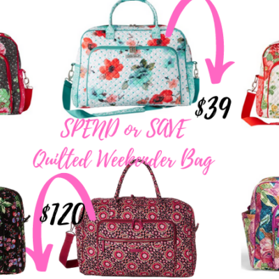 Spend or Save? Quilted Weekender Bags!