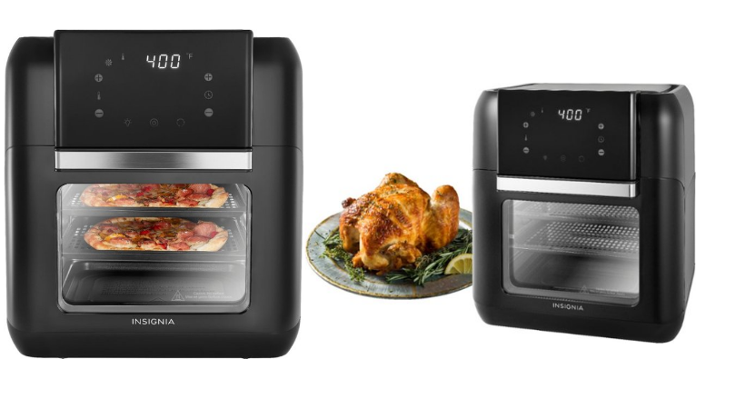 Insignia- 10 Qt Digital Air Fryer Ovens 7B-US Stainless Steel