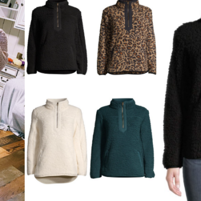 Time and Tru Sherpa Pullovers are only $15 at Walmart!