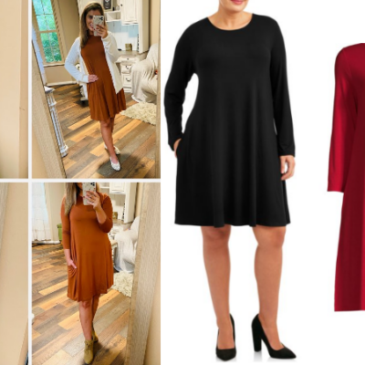 I love these $13 Swing Dresses from Walmart – Sizes XS – 4X!