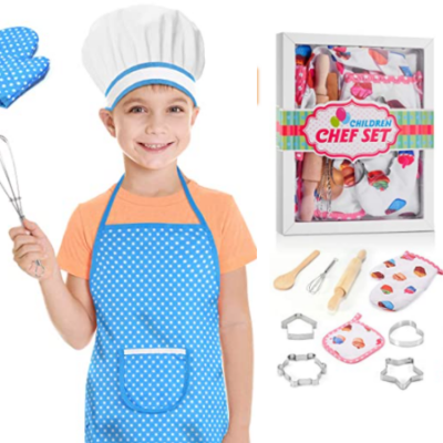 Kids Apron and Chef Cooking Supplies 10 Pc. Set – 40% Off Code!