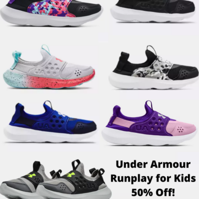 Under Armour RunPlay Shoes for Kids 50% Off!